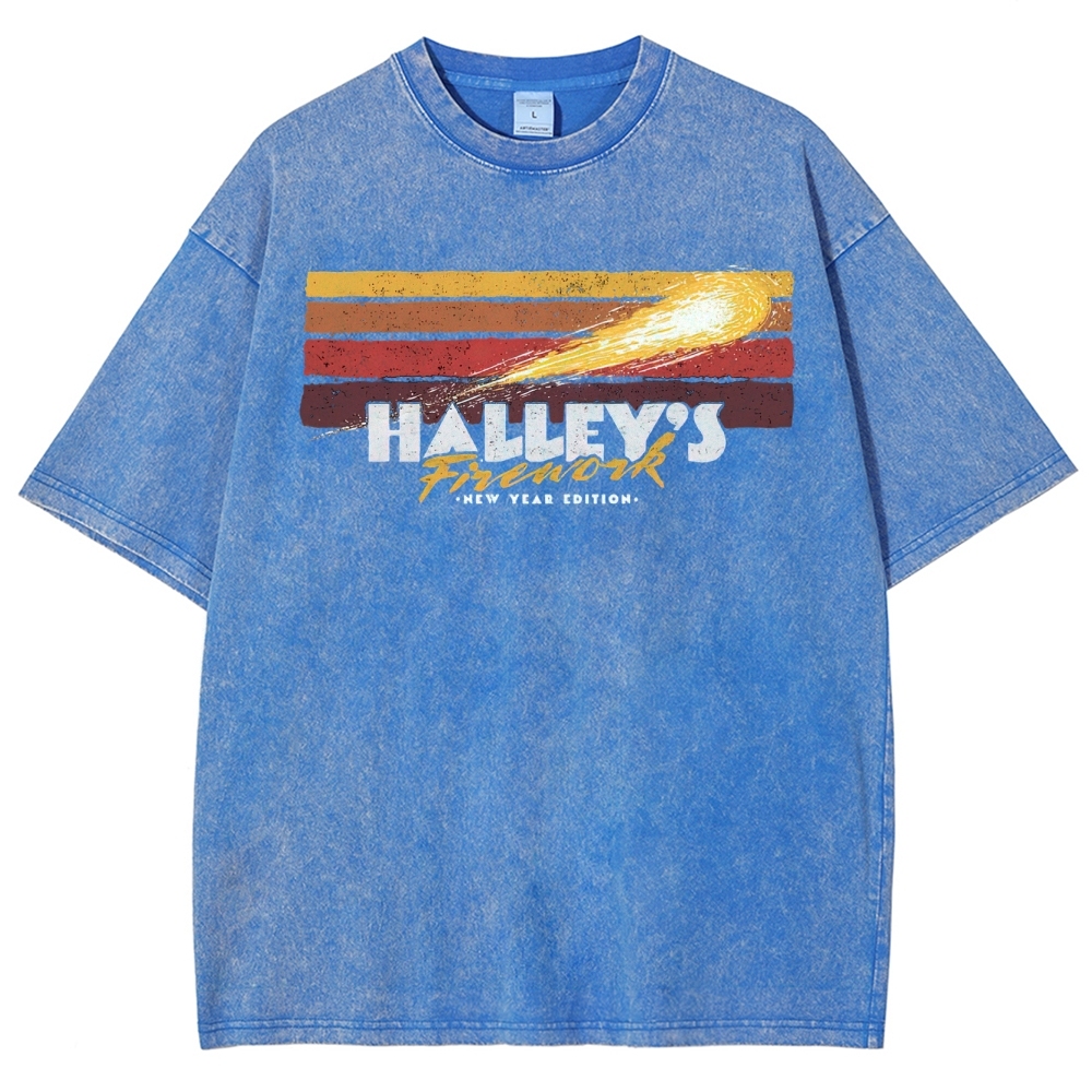 Retro Comet Graphic  Washed T-Shirt 