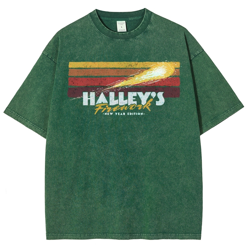 Retro Comet Graphic  Washed T-Shirt 