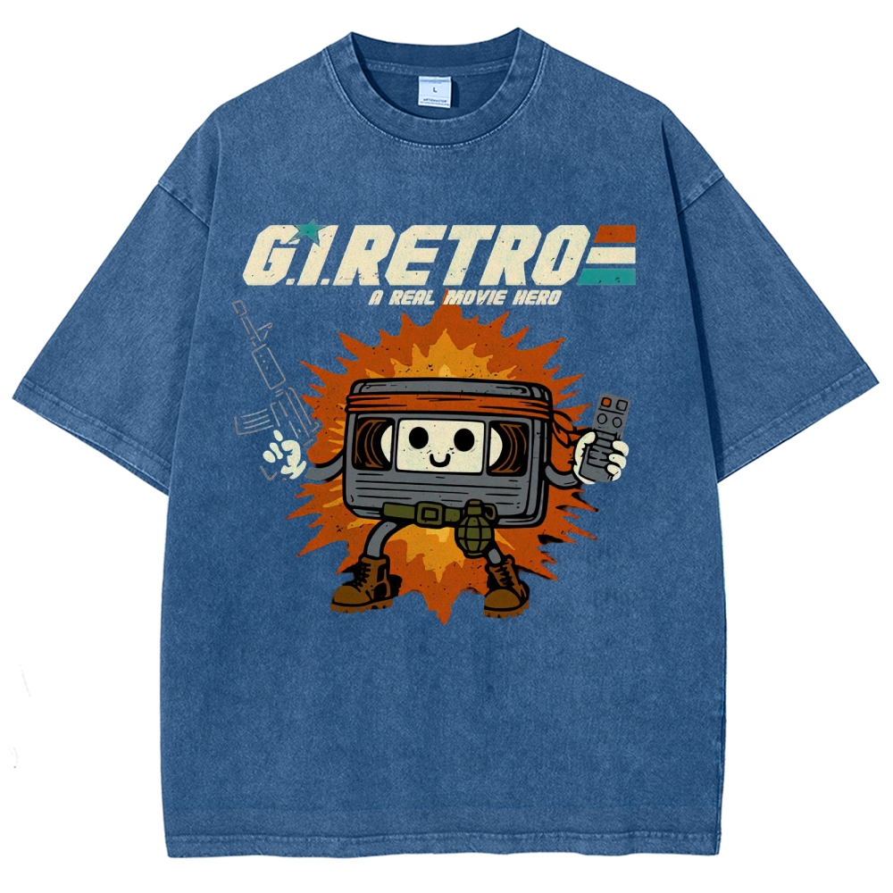 Retro VHS Hero Washed T-Shirt 