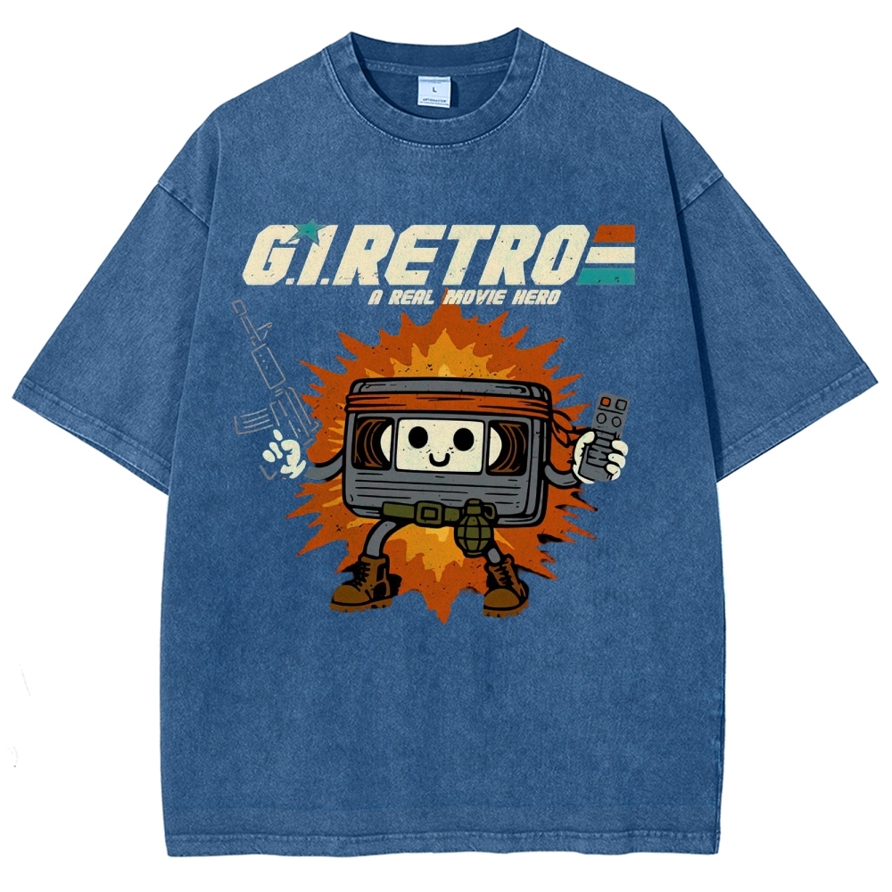 Retro VHS Hero Washed T-Shirt
