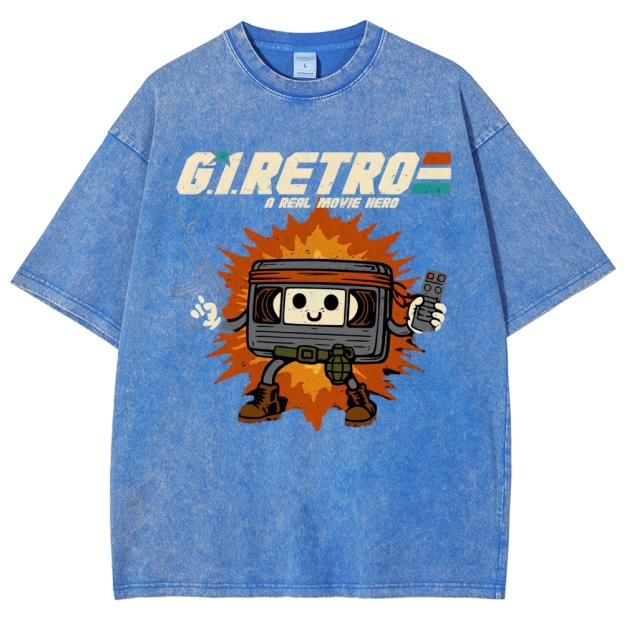 Retro VHS Hero Washed T-Shirt 