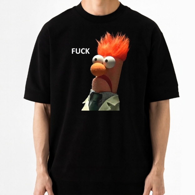 "FUCK" Beaker Meme Cotton T-shirt