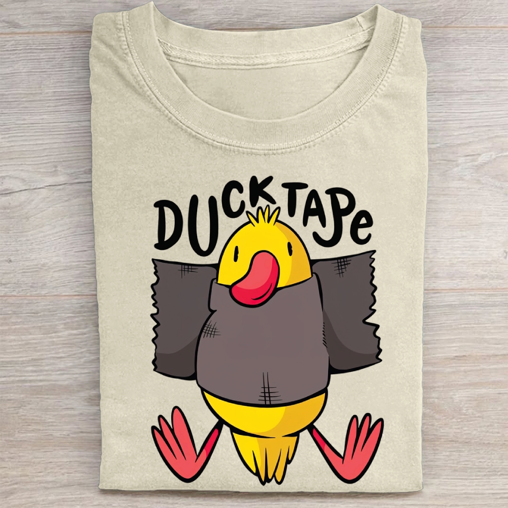 Funny Duck Pun Graphic  Washed Tee 