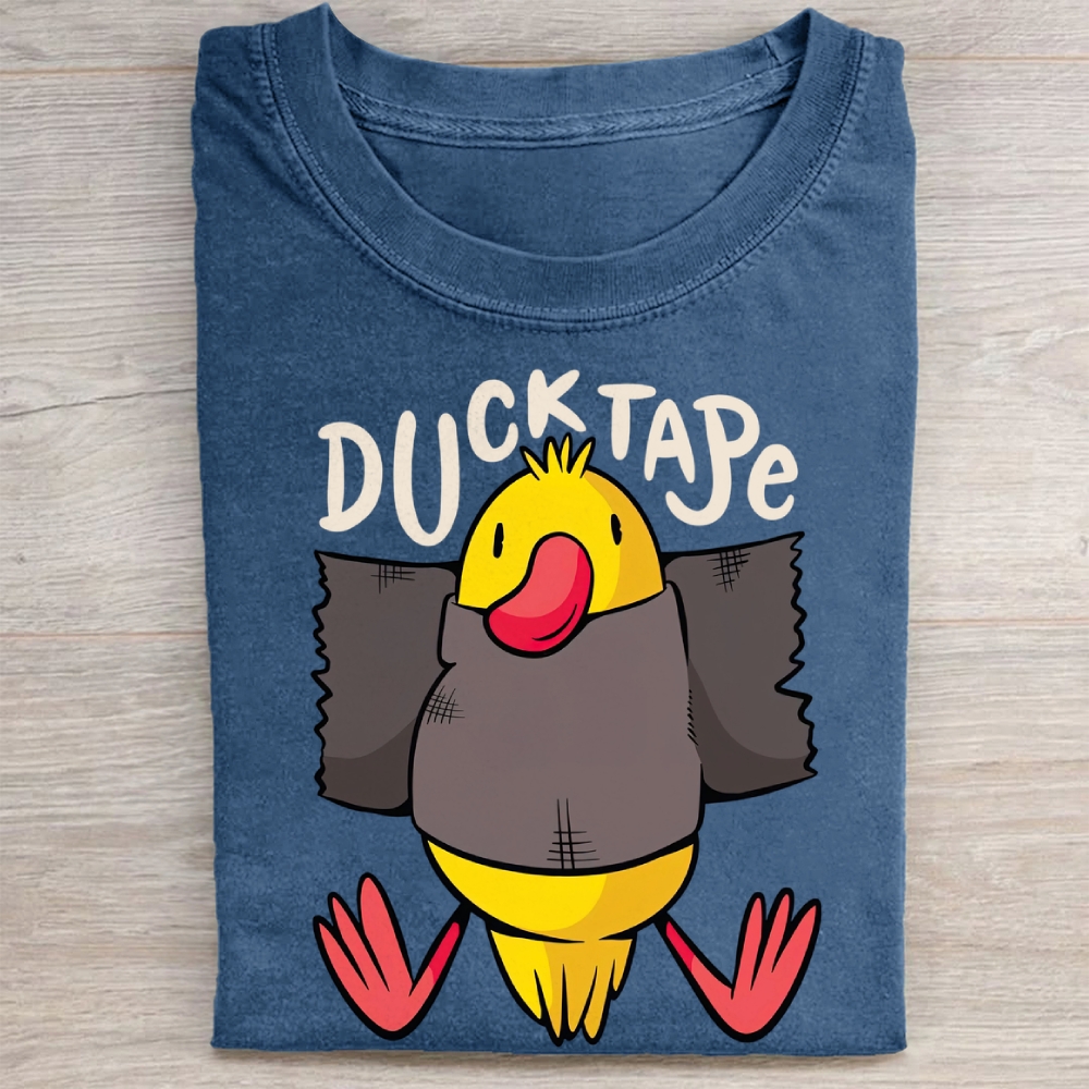 Funny Duck Pun Graphic  Washed Tee 
