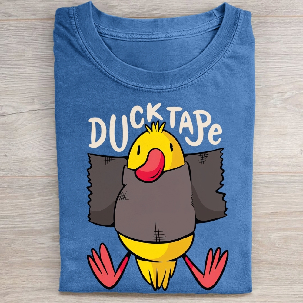 Funny Duck Pun Graphic  Washed Tee 
