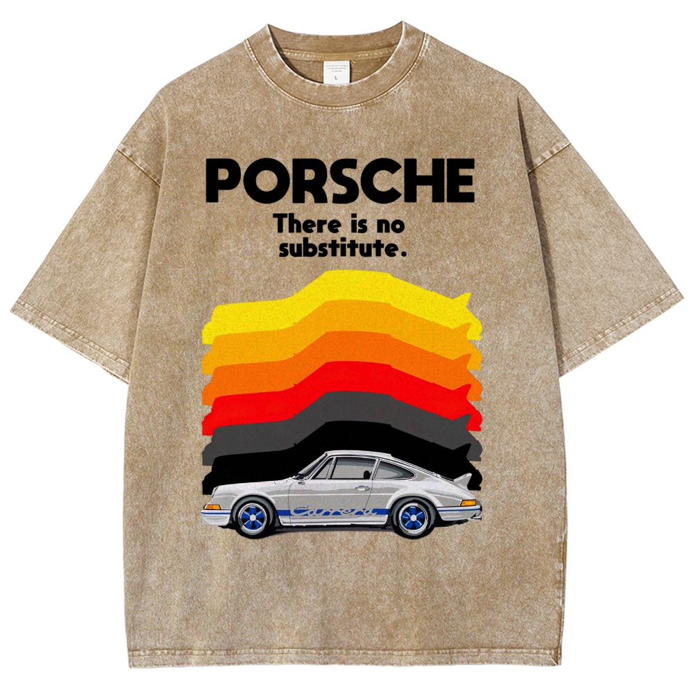 Vintage Sports Car Graphic Washed T-Shirt 