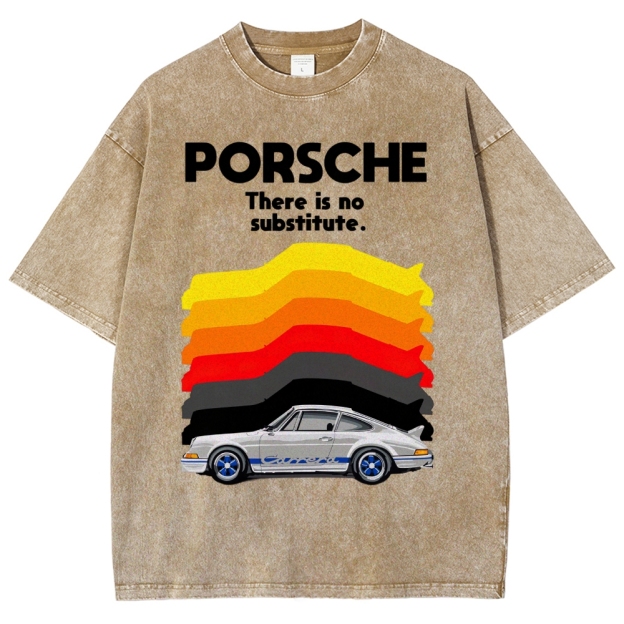 Vintage Sports Car Graphic Washed T-Shirt 