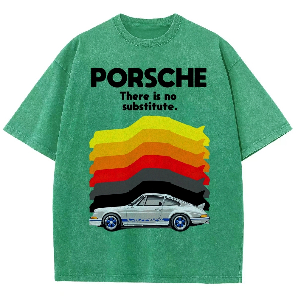 Vintage Sports Car Graphic Washed T-Shirt 