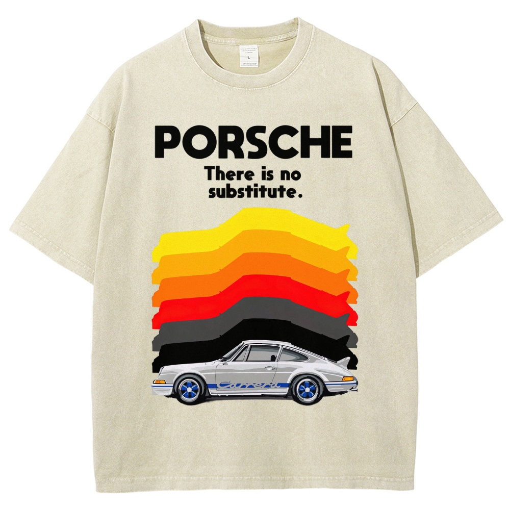 Vintage Sports Car Graphic Washed T-Shirt 