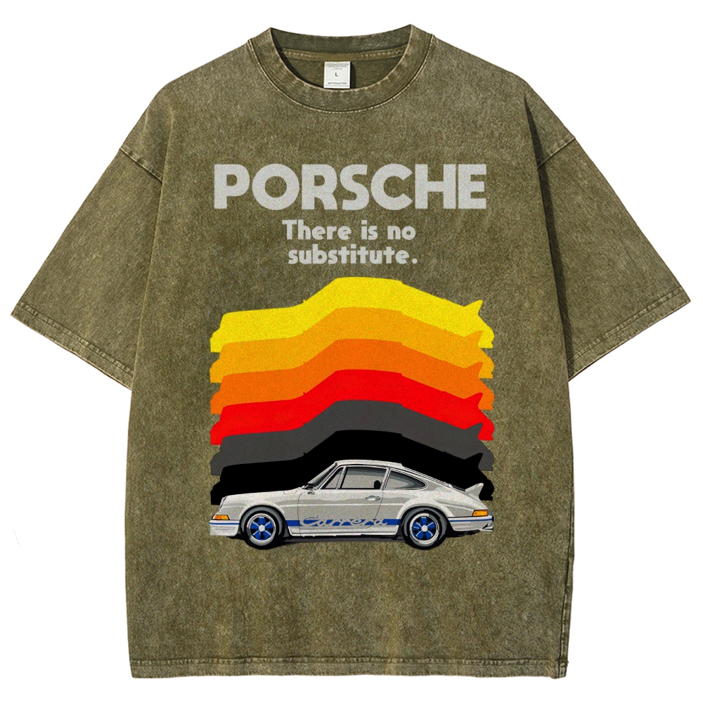 Vintage Sports Car Graphic Washed T-Shirt 