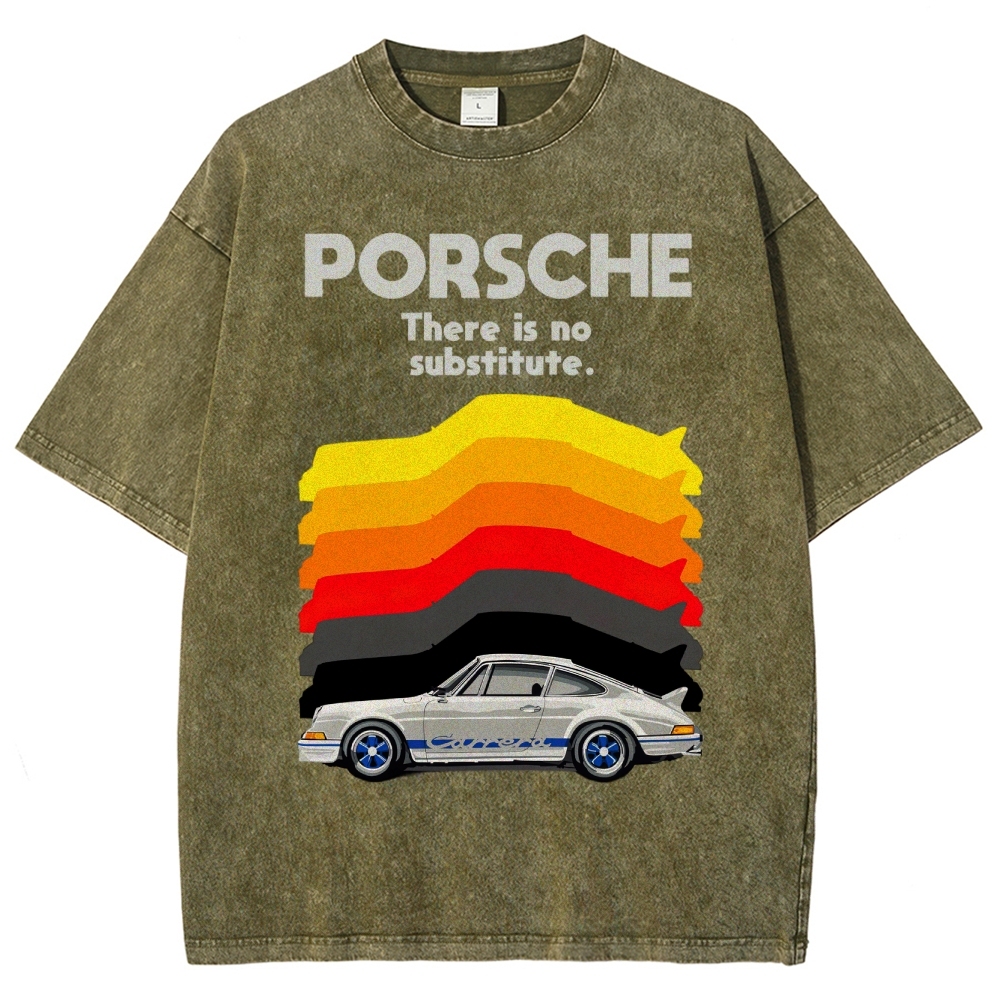 Vintage Sports Car Graphic Washed T-Shirt
