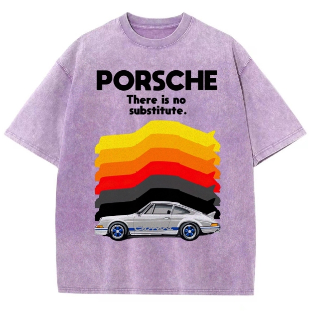Vintage Sports Car Graphic Washed T-Shirt 