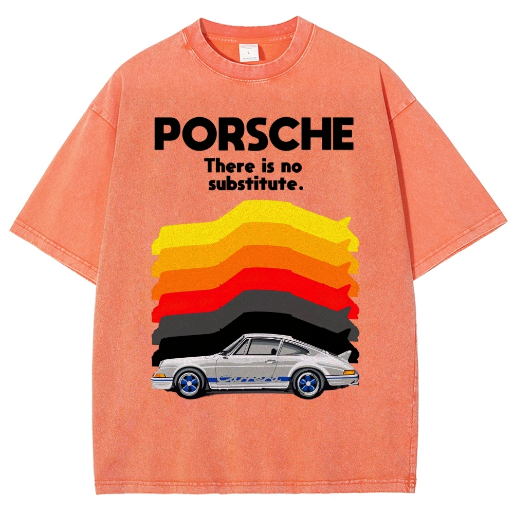 Vintage Sports Car Graphic Washed T-Shirt 