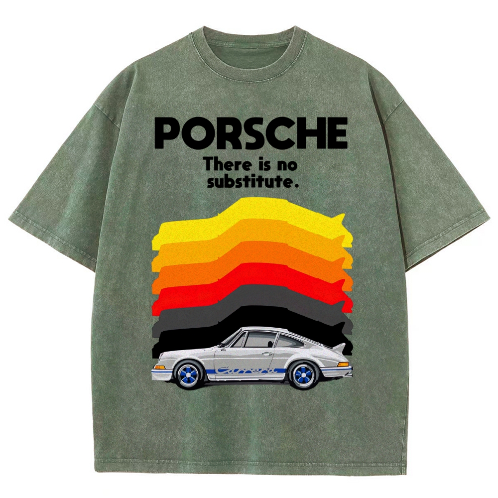 Vintage Sports Car Graphic Washed T-Shirt 