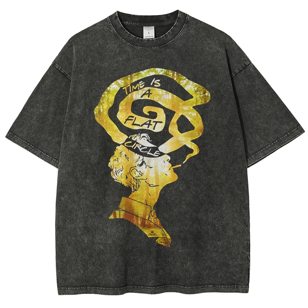 Philosophical Quote Graphic Washed T-Shirt