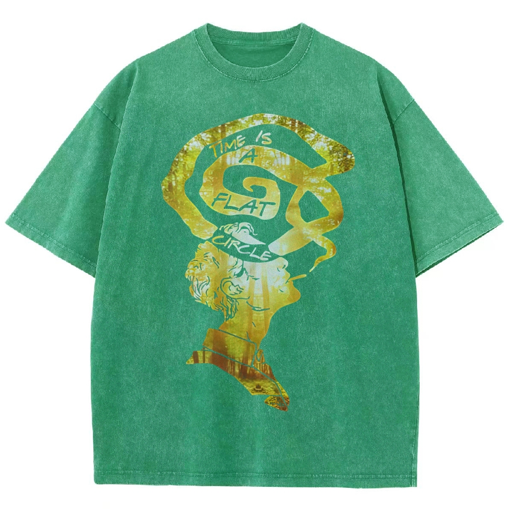 Philosophical Quote Graphic Washed T-Shirt 