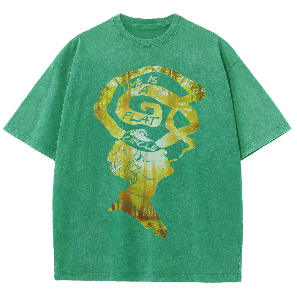 Philosophical Quote Graphic Washed T-Shirt 