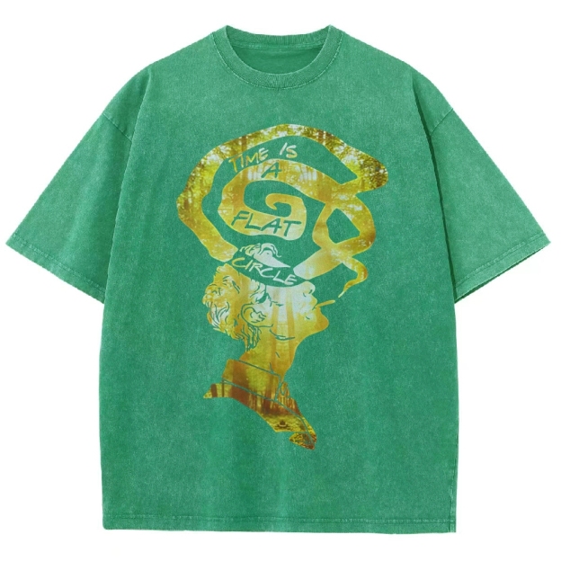 Philosophical Quote Graphic Washed T-Shirt 