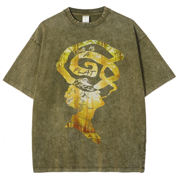 Philosophical Quote Graphic Washed T-Shirt 