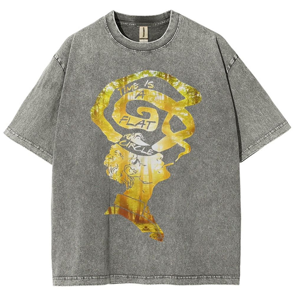 Philosophical Quote Graphic Washed T-Shirt 