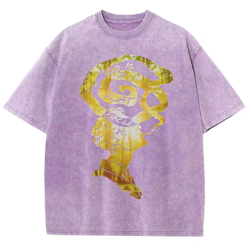 Philosophical Quote Graphic Washed T-Shirt 