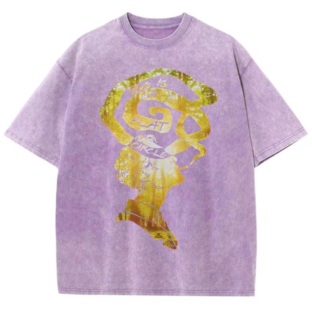 Philosophical Quote Graphic Washed T-Shirt 