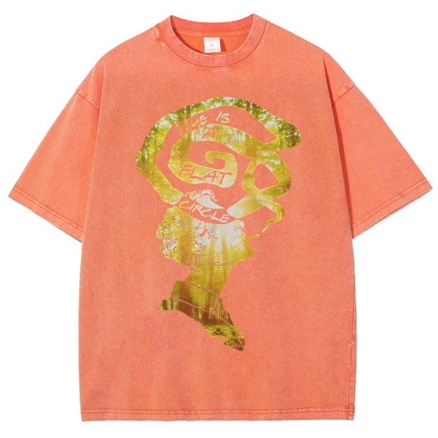 Philosophical Quote Graphic Washed T-Shirt 