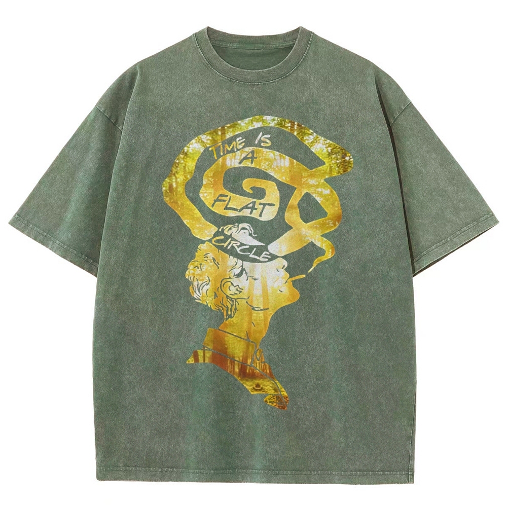 Philosophical Quote Graphic Washed T-Shirt 