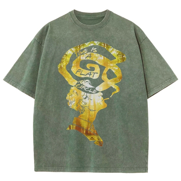 Philosophical Quote Graphic Washed T-Shirt 