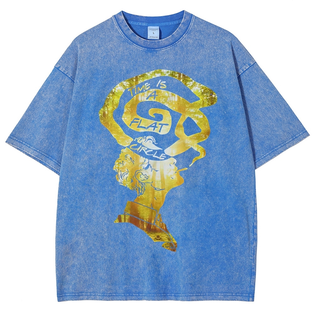 Philosophical Quote Graphic Washed T-Shirt 