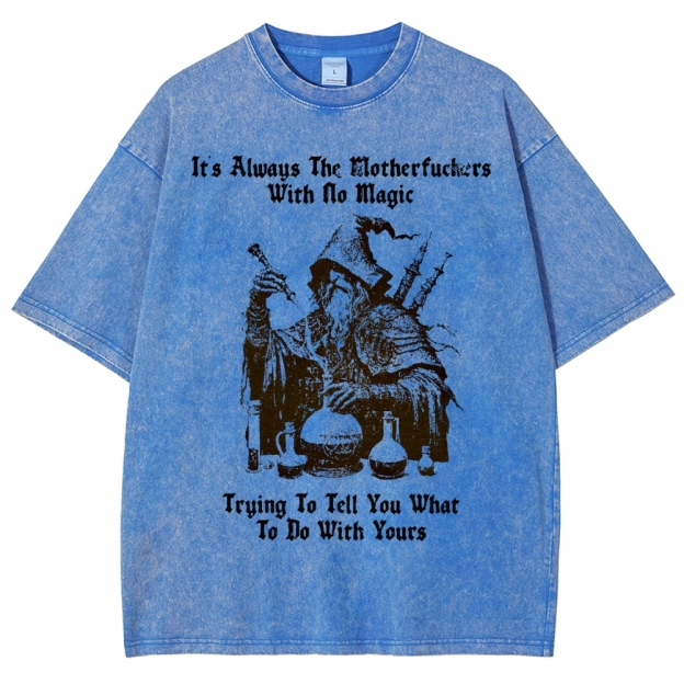 Rebellious Magic Quote Washed T-Shirt