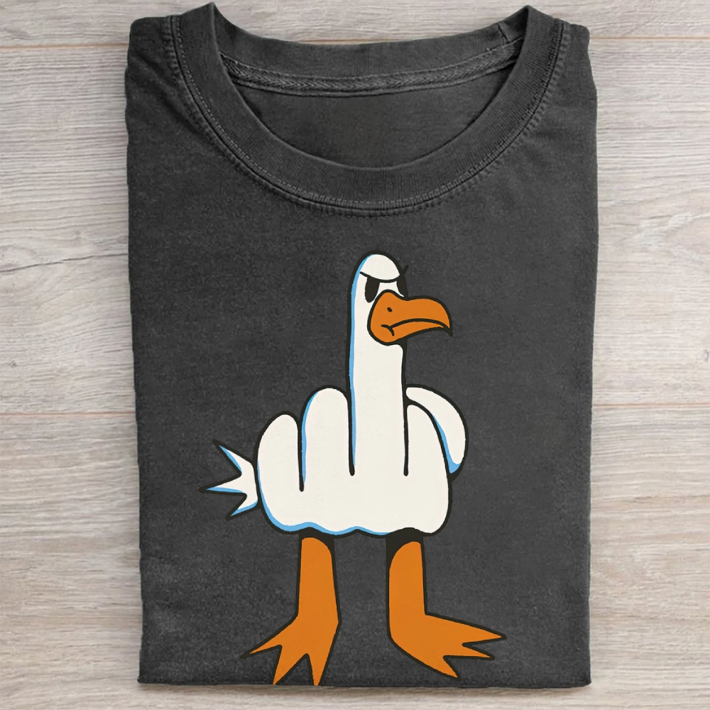 Rebellious Bird Graphic Washed Tee