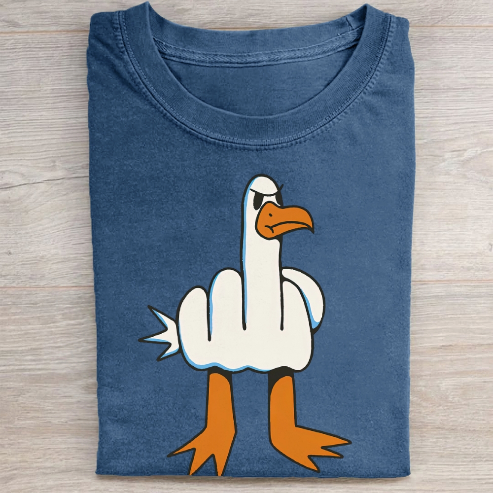Rebellious Bird Graphic Washed Tee