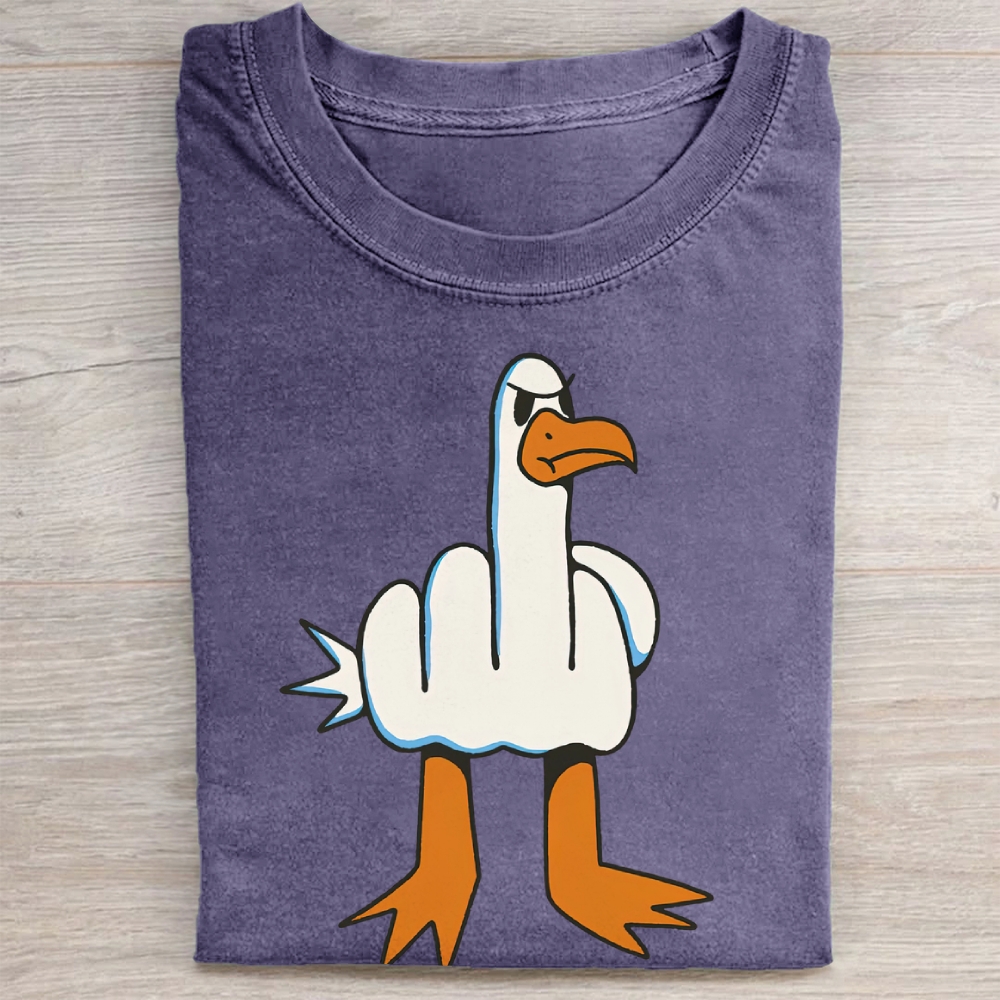 Rebellious Bird Graphic Washed Tee