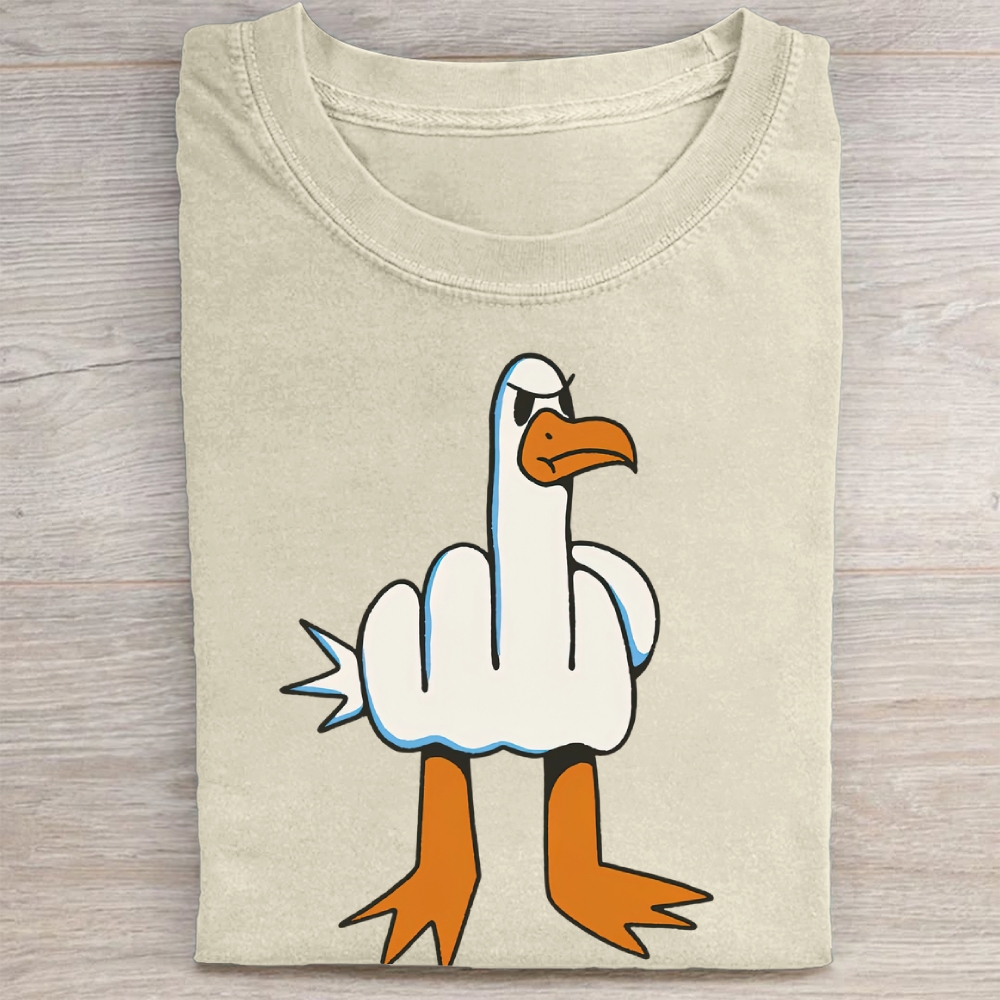Rebellious Bird Graphic Washed Tee