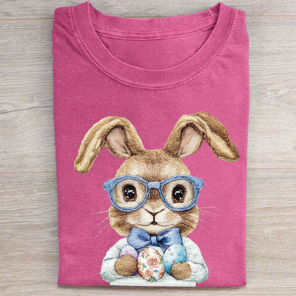 "Dapper Easter Bunny" Preppy Vintage Washed Tee 