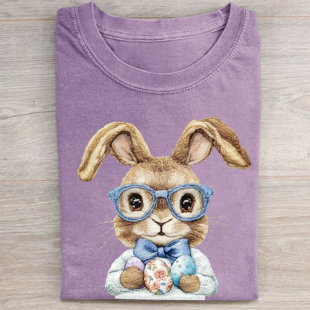 "Dapper Easter Bunny" Preppy Vintage Washed Tee 