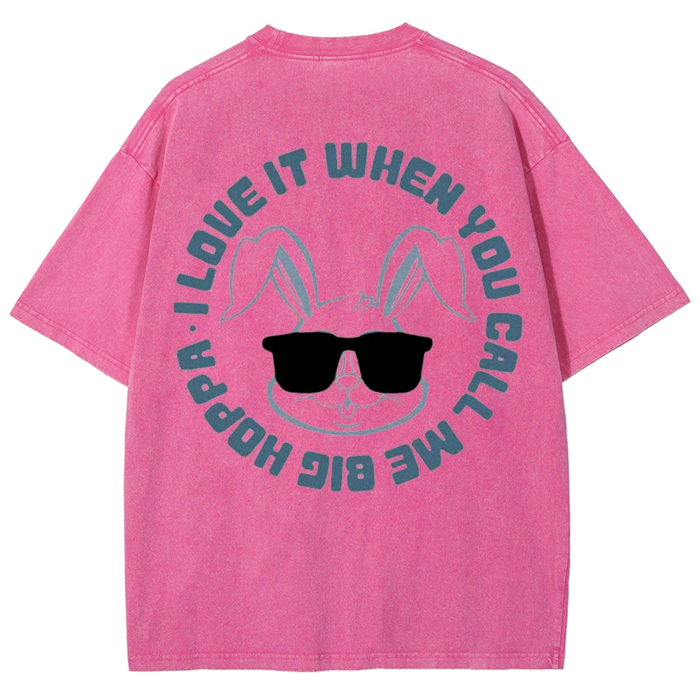 "Big Hoppa" Cool Bunny Washed T-Shirt
