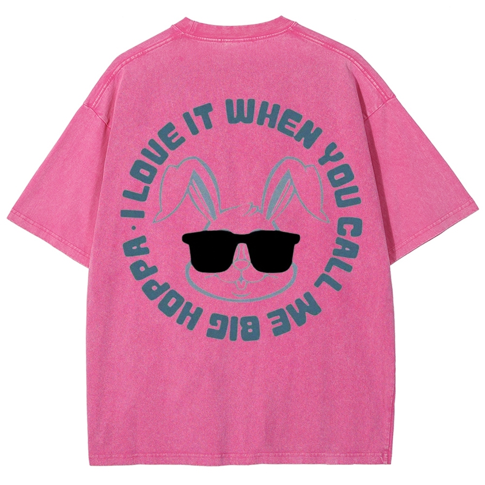 "Big Hoppa" Cool Bunny Washed T-Shirt