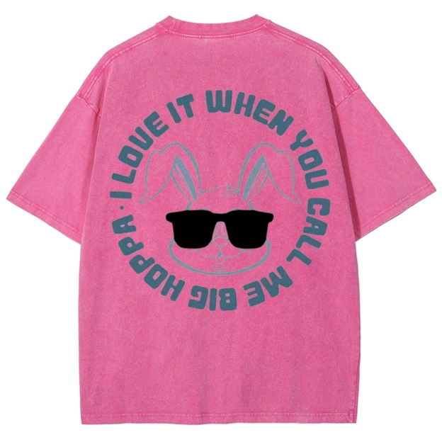 "Big Hoppa" Cool Bunny Washed T-Shirt