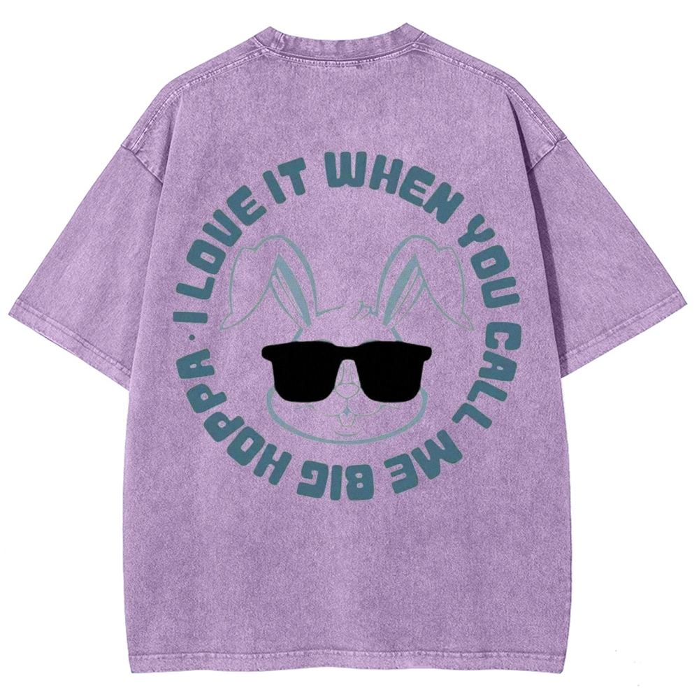 "Big Hoppa" Cool Bunny Washed T-Shirt
