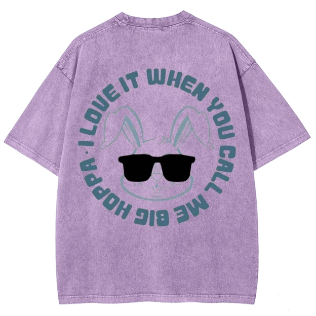 "Big Hoppa" Cool Bunny Washed T-Shirt