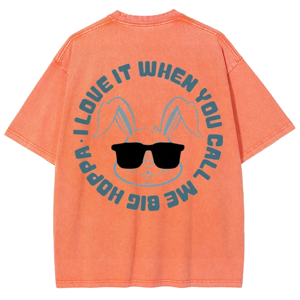 "Big Hoppa" Cool Bunny Washed T-Shirt