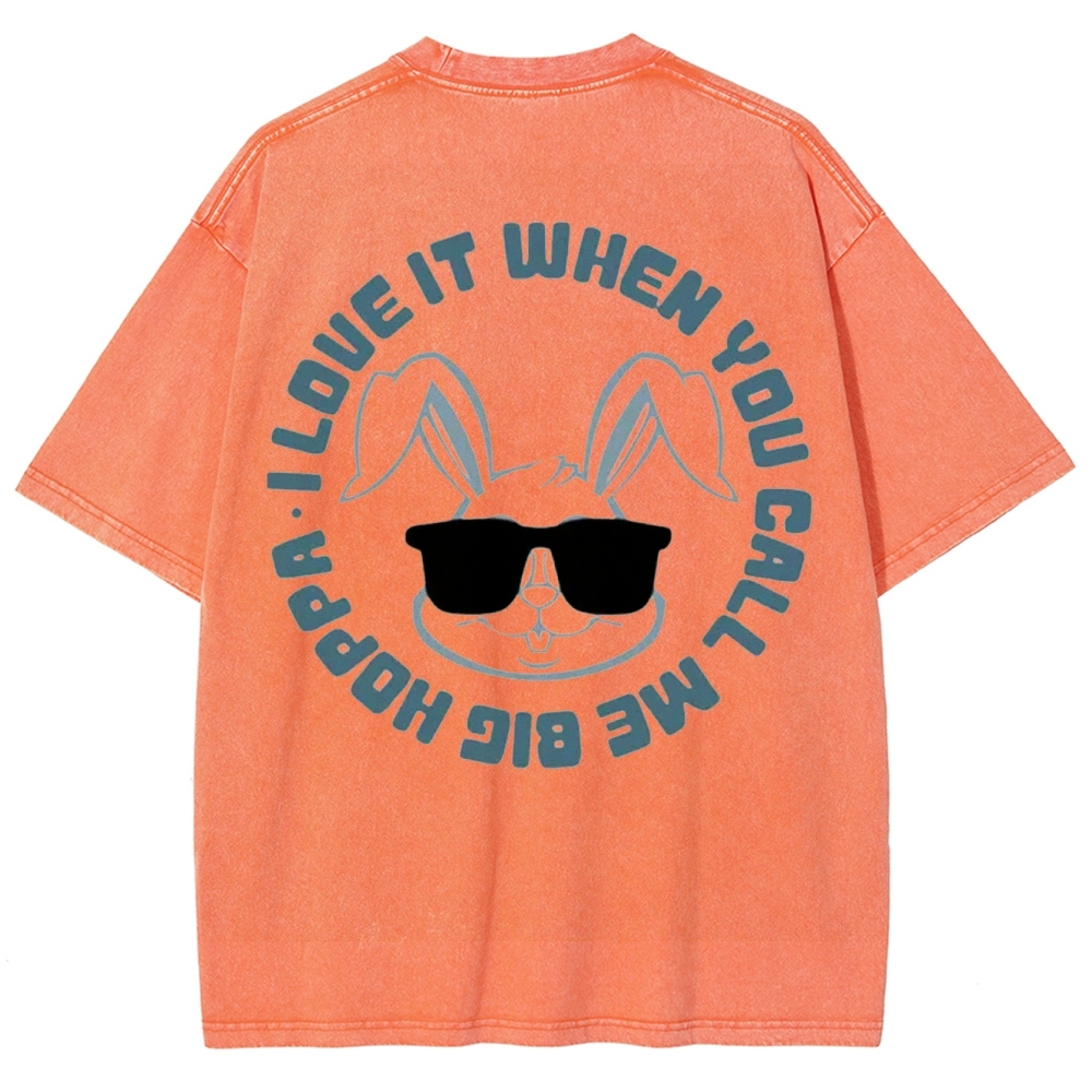 "Big Hoppa" Cool Bunny Washed T-Shirt