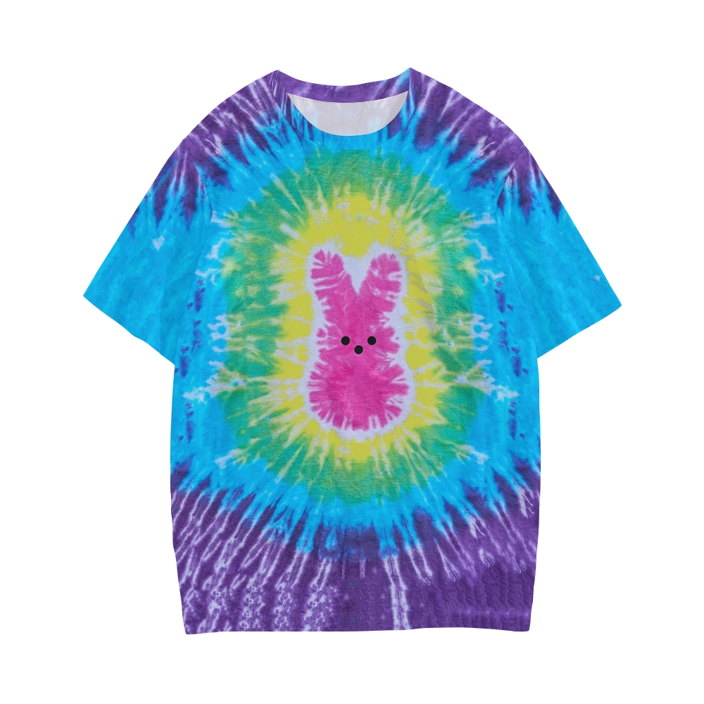 Colorburst Bunny Silhouette Tie-Dye T-Shirt