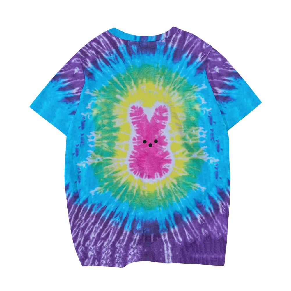 Colorburst Bunny Silhouette Tie-Dye T-Shirt