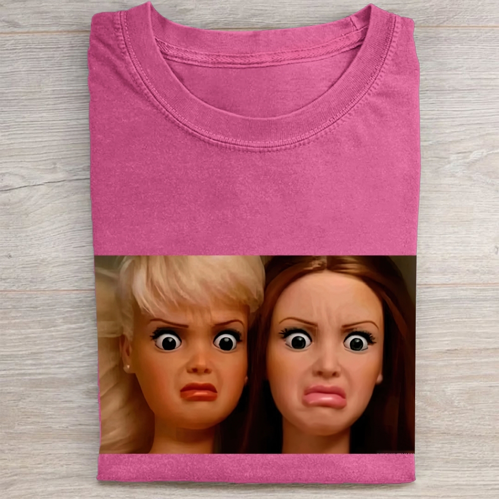 "Judgy Doll Duo" Meme Vintage Washed Tee