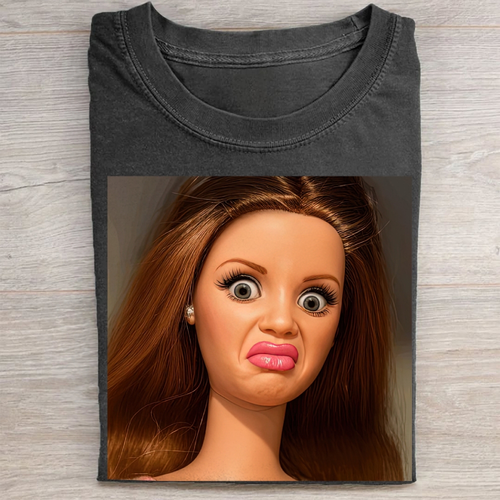 "Pouty Doll" Meme Vintage Washed Tee