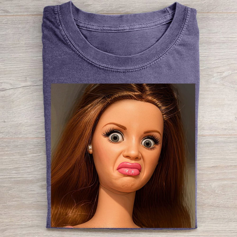 "Pouty Doll" Meme Vintage Washed Tee