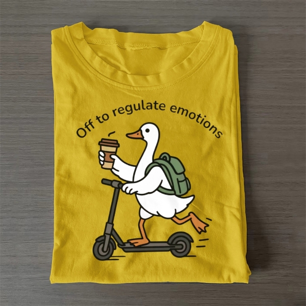 Off To Regulate Emotions Casual Cotton T-Shirt